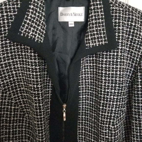 Lined, Lightweight, Tweed, Zip Up Blazer/Jacket - Picture 8 of 10
